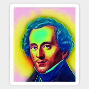 Felix Mendelssohn Colourful Portrait | Felix Mendelssohn Artwork 6 Sticker